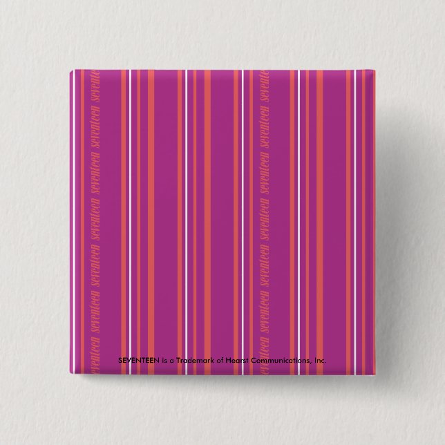 Thin Stripes Purple 15 Cm Square Badge (Front)