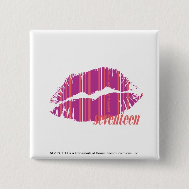 Thin Stripes Purple 15 Cm Square Badge (Front)