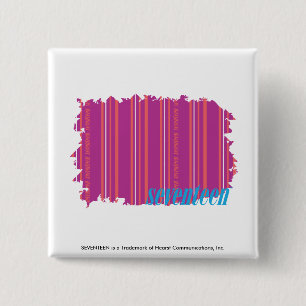 Thin Stripes Purple 2 15 Cm Square Badge