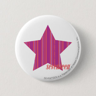Thin Stripes Purple 3 6 Cm Round Badge