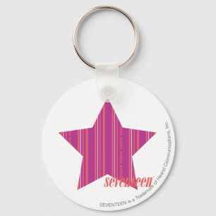 Thin Stripes Purple 3 Key Ring