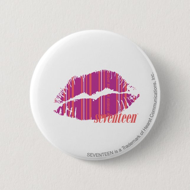 Thin Stripes Purple 6 Cm Round Badge (Front)
