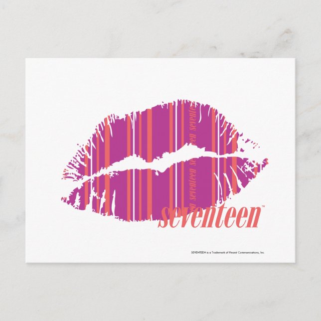 Thin Stripes Purple Postcard (Front)