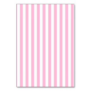 Thin Stripes - White and Cotton Candy Table Number