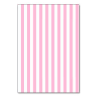 Thin Stripes - White and Cotton Candy Table Number