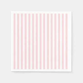 Thin Stripes - White and Pale Pink Napkin