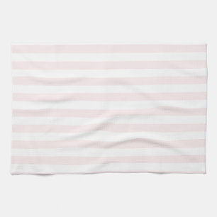 Thin Stripes - White and Pale Pink Tea Towel