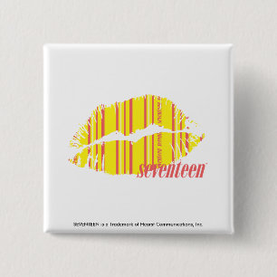 Thin Stripes Yellow 15 Cm Square Badge