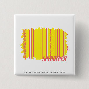 Thin Stripes Yellow 2 15 Cm Square Badge
