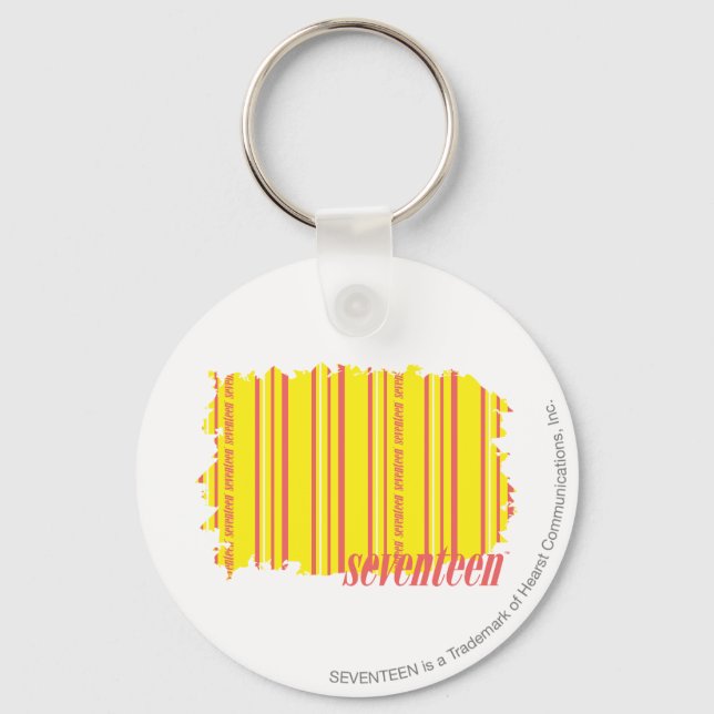 Thin Stripes Yellow 2 Key Ring (Front)