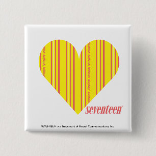 Thin Stripes Yellow 3 15 Cm Square Badge