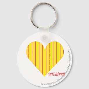 Thin Stripes Yellow 3 Key Ring