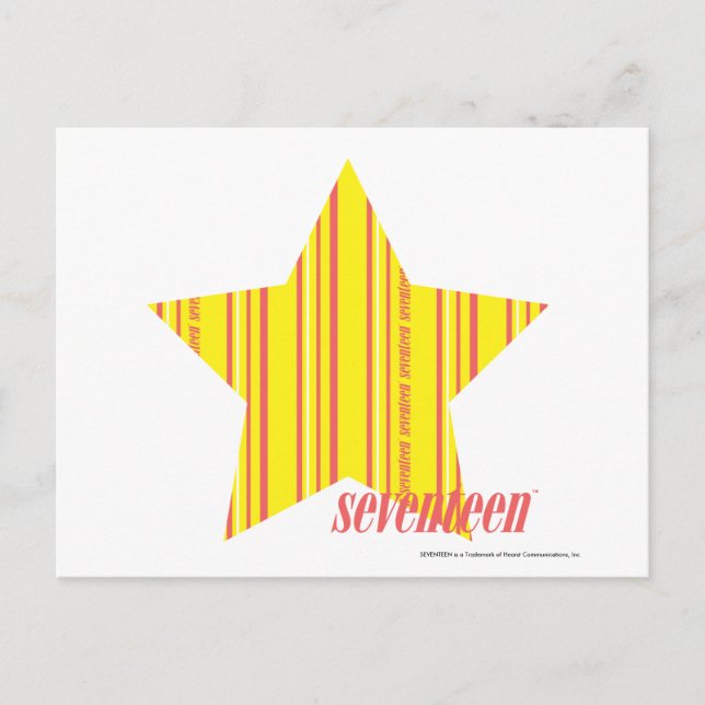 Thin Stripes Yellow 4 Postcard (Front)
