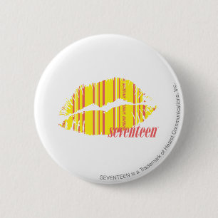 Thin Stripes Yellow 6 Cm Round Badge