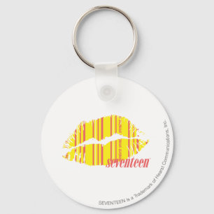Thin Stripes Yellow Key Ring