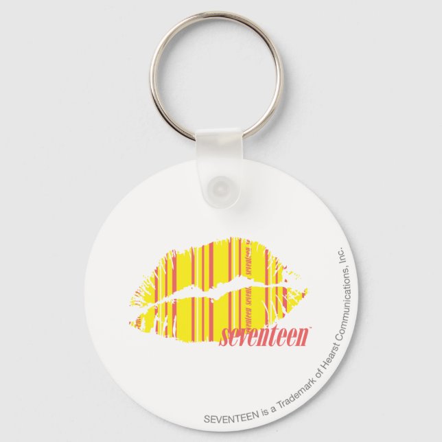 Thin Stripes Yellow Key Ring (Front)