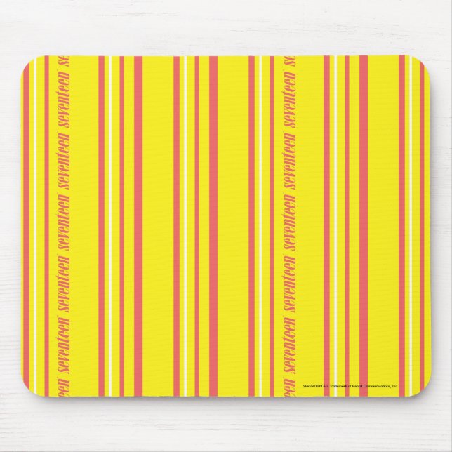 Thin Stripes Yellow Mouse Pad (Front)
