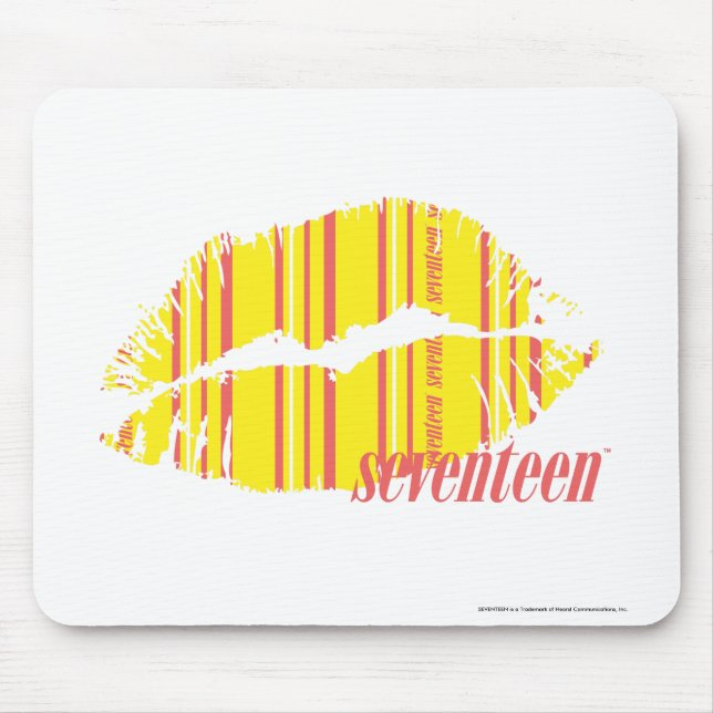 Thin Stripes Yellow Mouse Pad (Front)