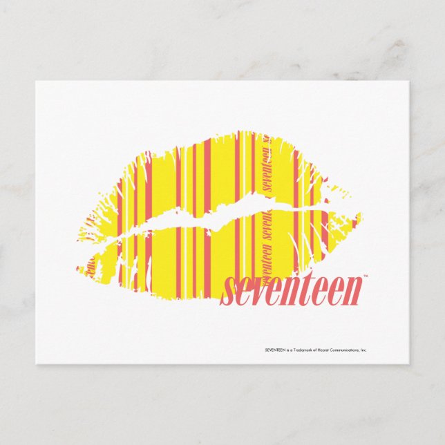 Thin Stripes Yellow Postcard (Front)
