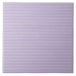 Thin white and lavender stripes Ceramic Tile<br><div class="desc">Very thin,  fine horizontal stripes in purple lavender and white.</div>