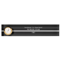 Thin White Line EMS Monogram Clock