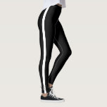 Thin White Line EMS Monogram Leggings<br><div class="desc">These thin white line leggings feature a vertical thin white line on the outside of the leg accented by a script monogram in grey typography which you may personalise or delete. Perfect for EMS and EMTs and their wives or to show your support of them. Designed by artist ©Susan Coffey....</div>