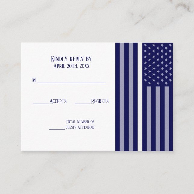 Thin White Line Flag Enclosure Card (Front)