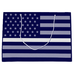 Thin White Line Flag Large Gift Bag