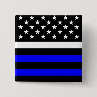 Thin White Line (USA) 15 Cm Square Badge
