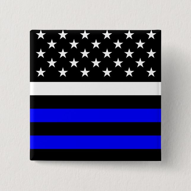 Thin White Line (USA) 15 Cm Square Badge (Front)