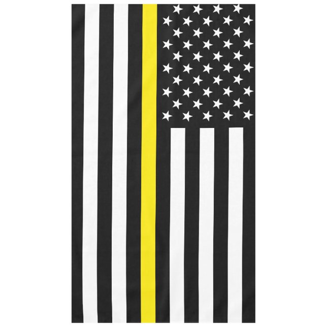 Thin Yellow Line Dispatchers Flag Tablecloth (Front)