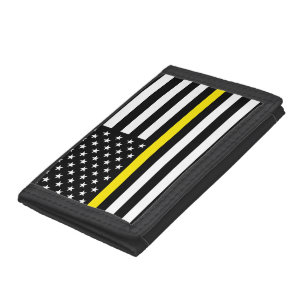 Thin Yellow Line Dispatchers Flag Trifold Wallet