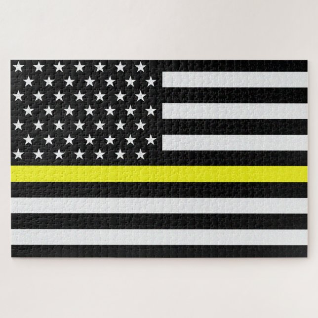 Thin Yellow Line Flag Jigsaw Puzzle (Horizontal)