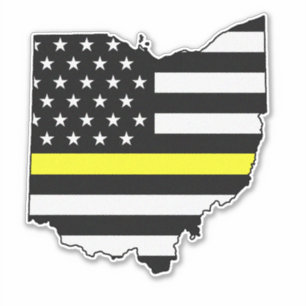 Thin Yellow Line Flag Ohio