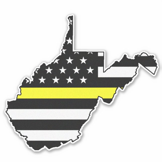 Thin Yellow Line Flag West Virginia (Front)