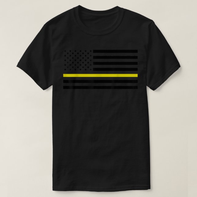 Thin Yellow Line, Security Guards, Truck Drivers S T-Shirt (Design Front)