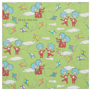 Thing 1 Thing 2 Flying Kite Things Pattern Fabric