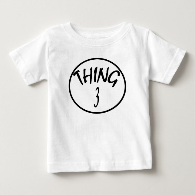 thing 3 baby T-Shirt (Front)