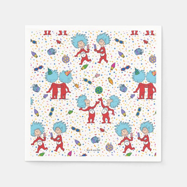 Thing One Thing Two Celebration Pattern Napkin (Front)