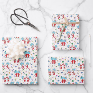 Thing One Thing Two Celebration Pattern Wrapping Paper Sheet