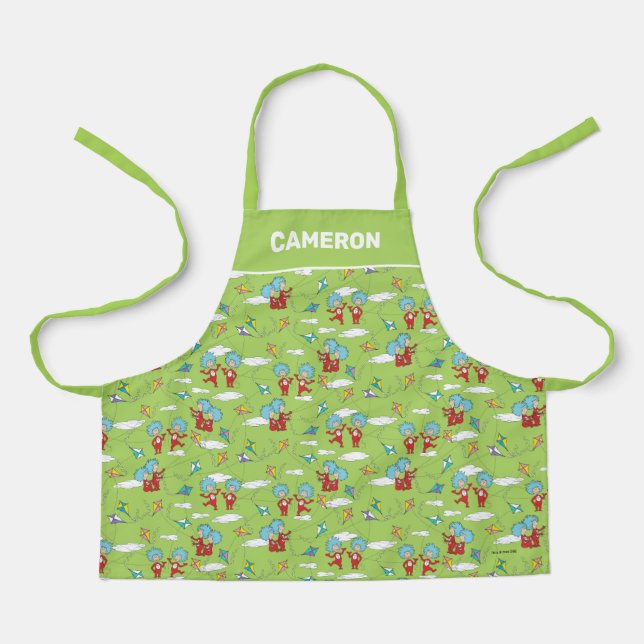 Thing One Thing Two Flying Kite Things Pattern Apron (Front)