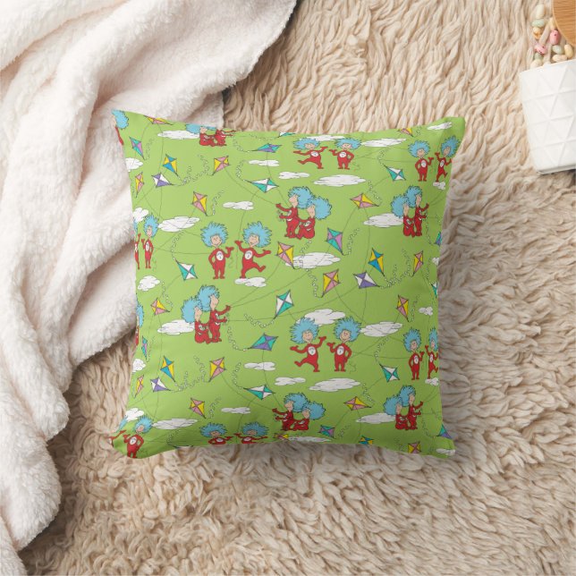 Thing One Thing Two Flying Kite Things Pattern Cushion (Blanket)