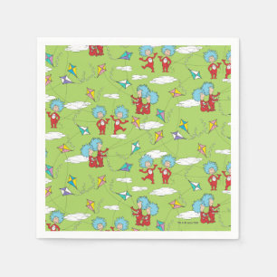 Thing One Thing Two Flying Kite Things Pattern Napkin