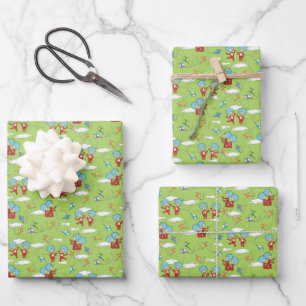 Thing One Thing Two Flying Kite Things Pattern Wrapping Paper Sheet