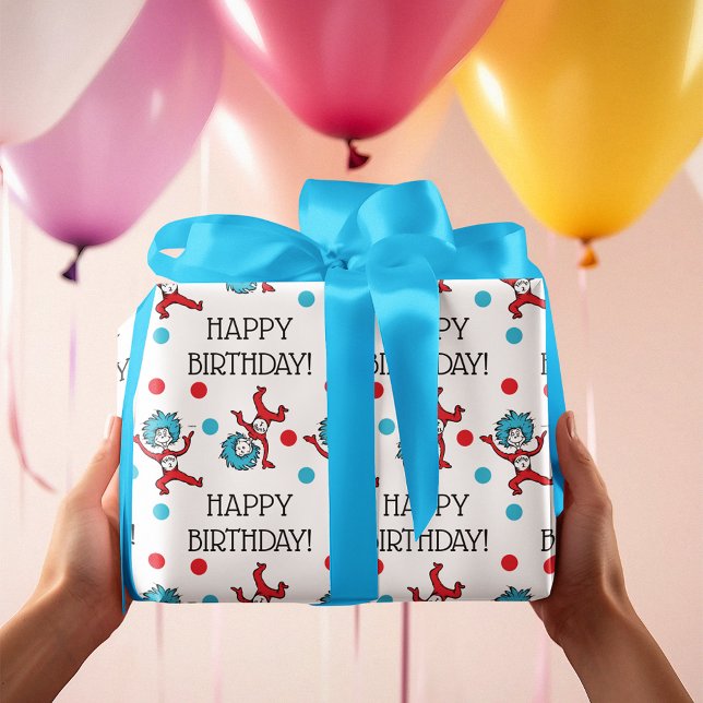 Thing One Thing Two | Happy Birthday Wrapping Paper (Wrapped gift)
