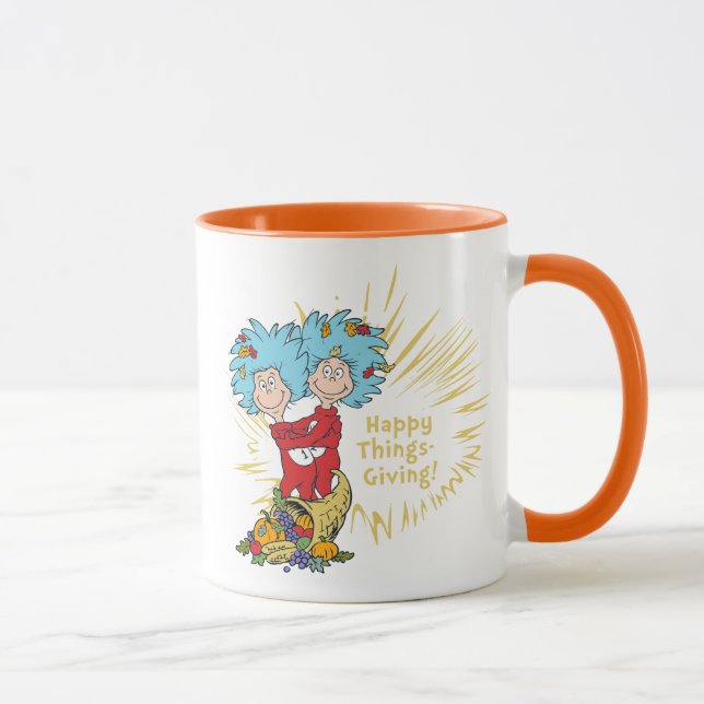 Thing One Thing Two Happy Things-Giving! Mug (Right)