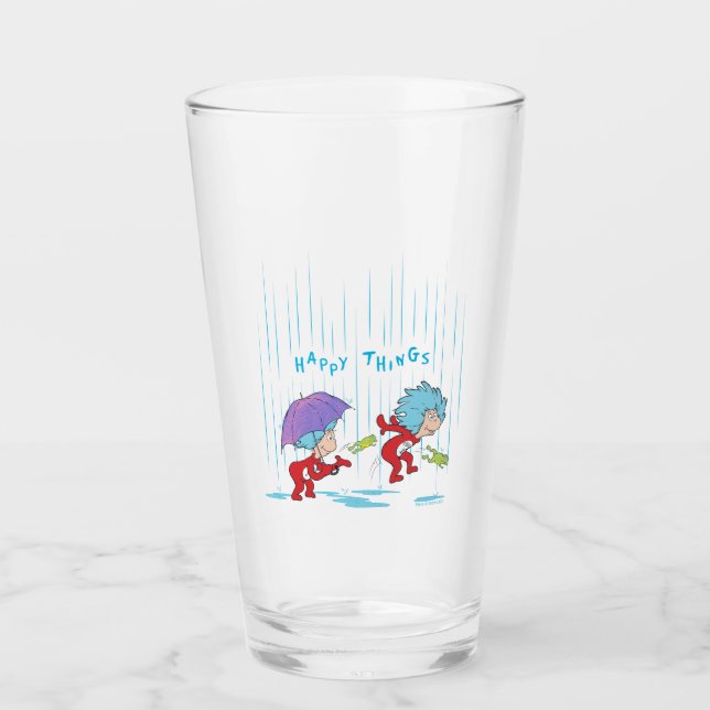Thing One Thing Two Happy Things Glass (Front)