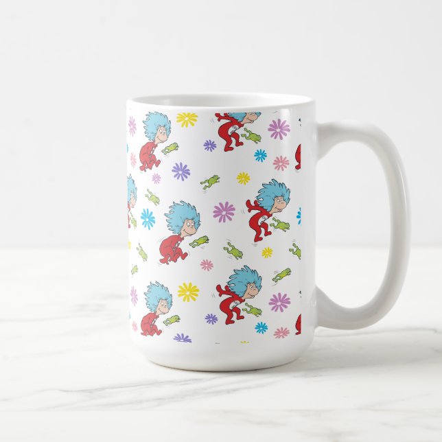 Thing One Thing Two Hoppy Frog Things Pattern Coffee Mug (Right)