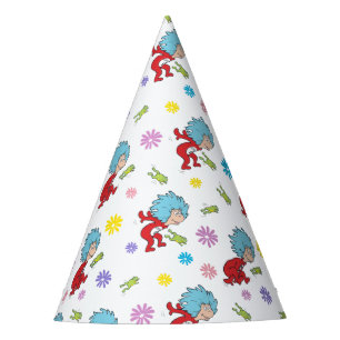 Thing One Thing Two Hoppy Frog Things Pattern Party Hat