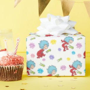 Thing One Thing Two Hoppy Frog Things Pattern Wrapping Paper